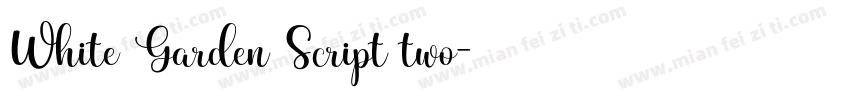 White Garden Script two字体转换
